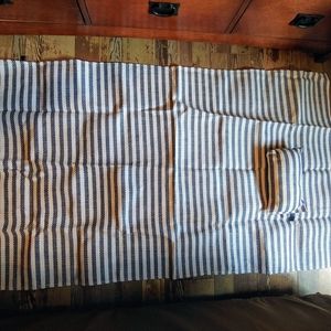 New beach/ back yard mat with a pillow